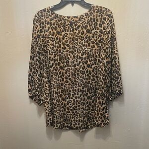 NYDJ Leopard Print Blouse